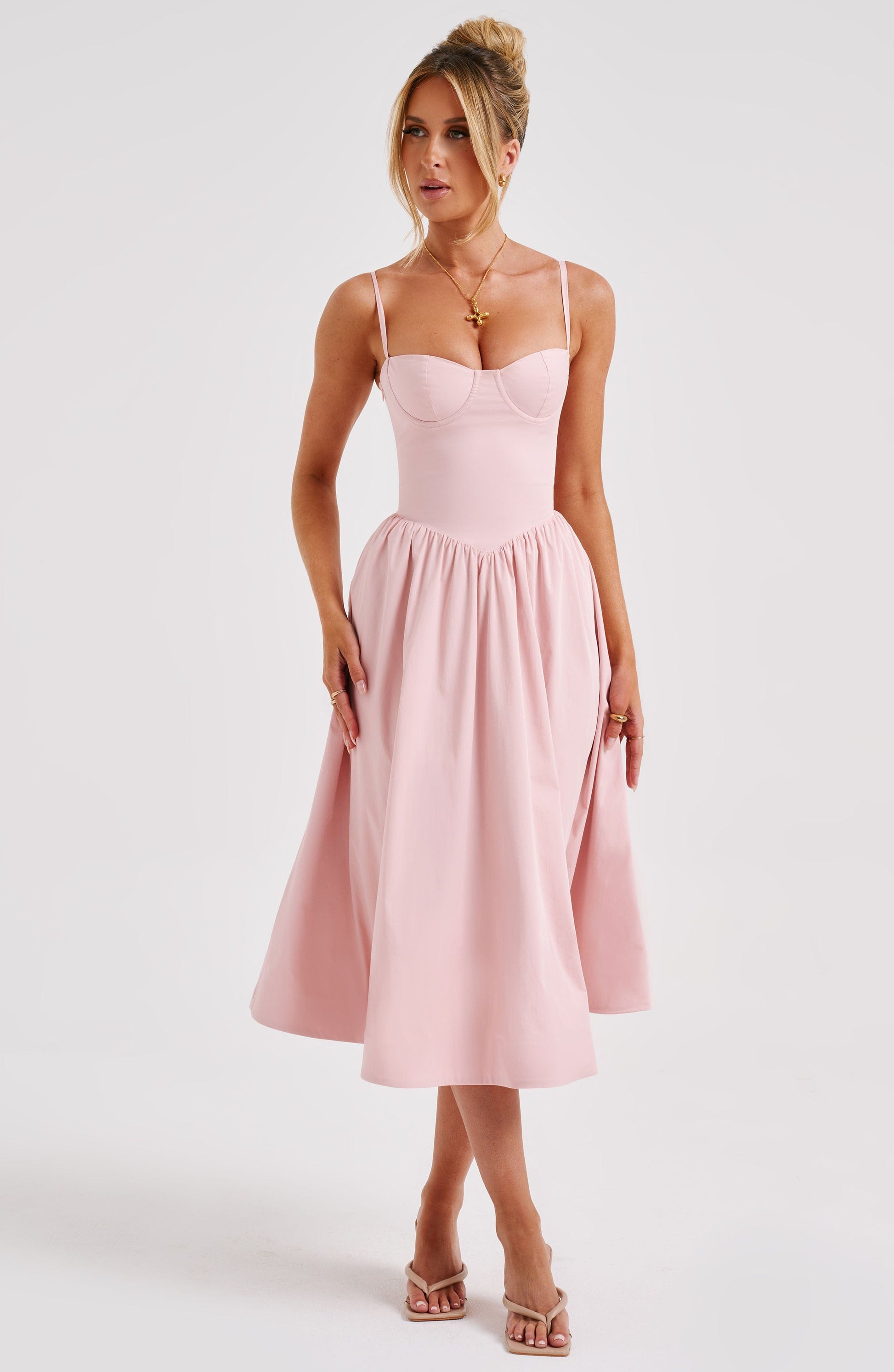 Daisey Midi Dress - Blush - Dress - DINIBLO 