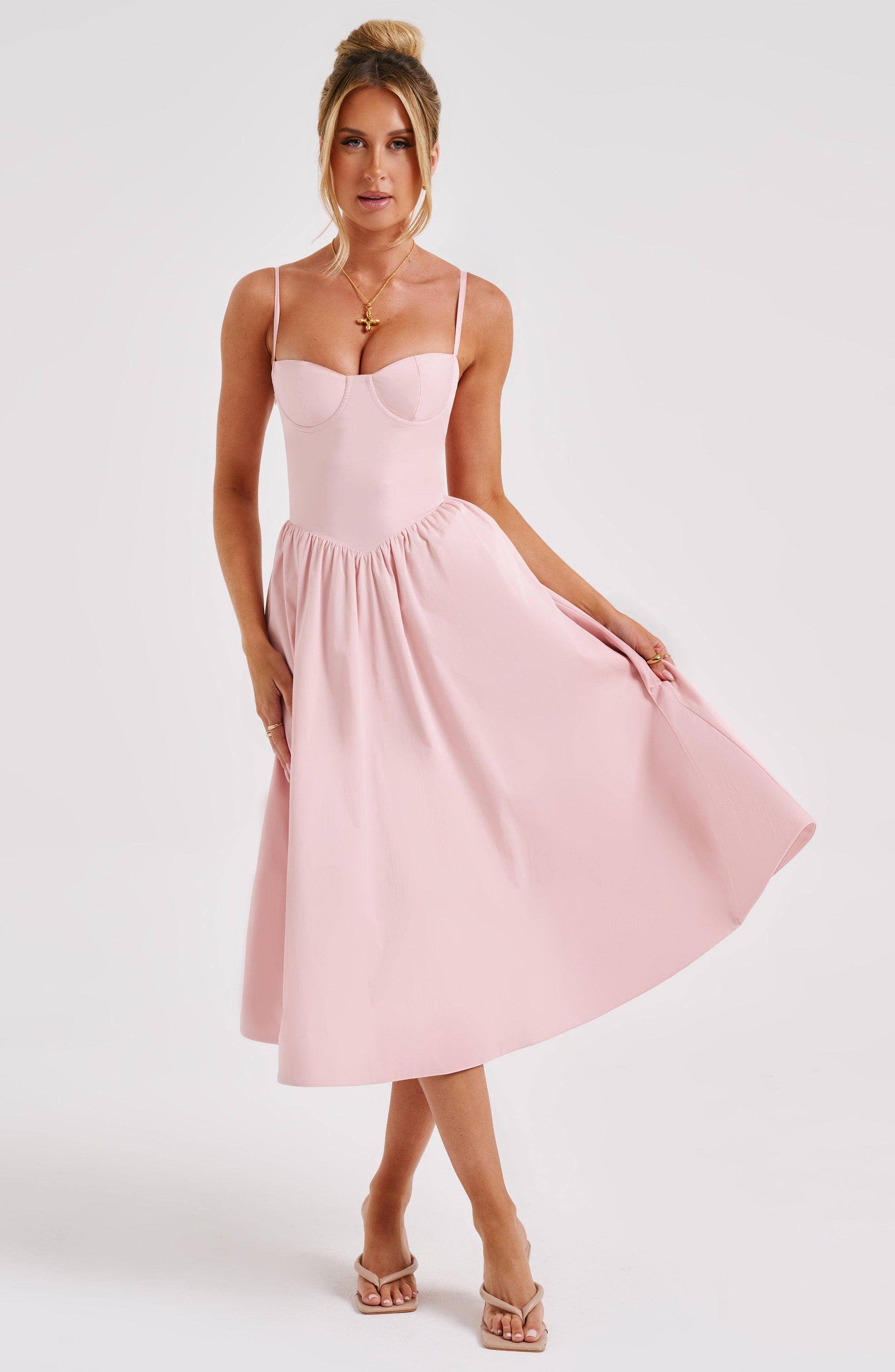 Daisey Midi Dress - Blush - Dress - DINIBLO 