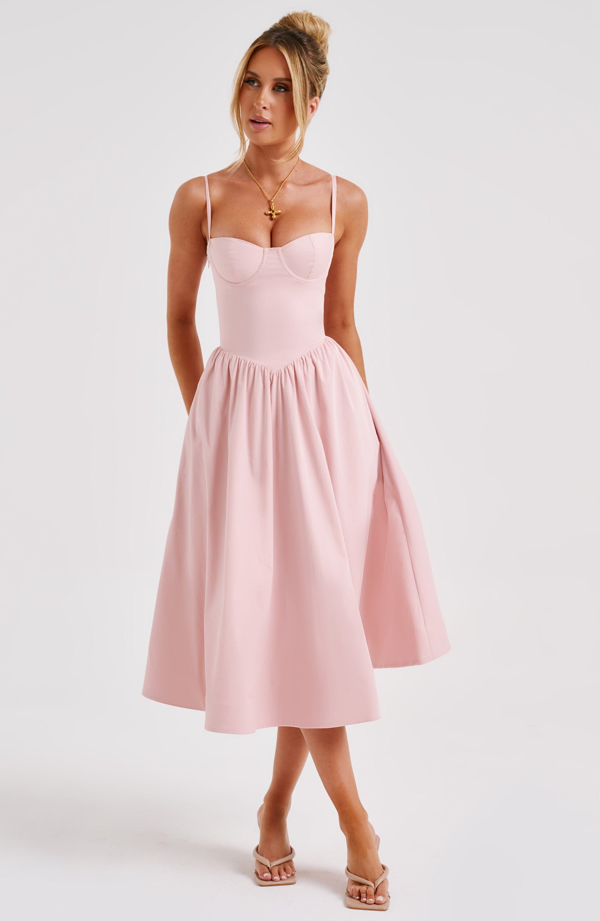 Daisey Midi Dress - Blush - Dress - DINIBLO 