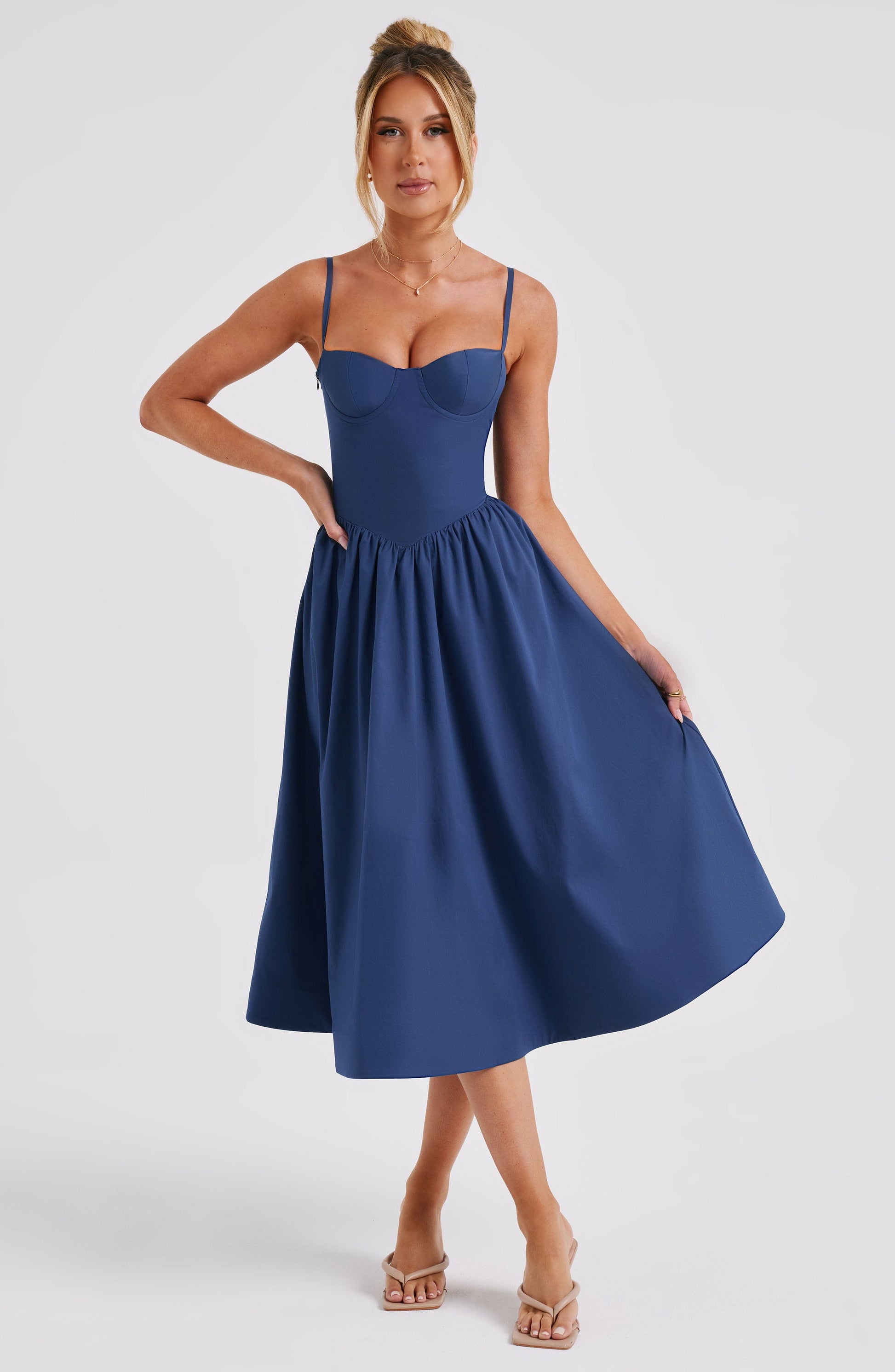 Daisey Midi Dress - Navy - Dress - DINIBLO 