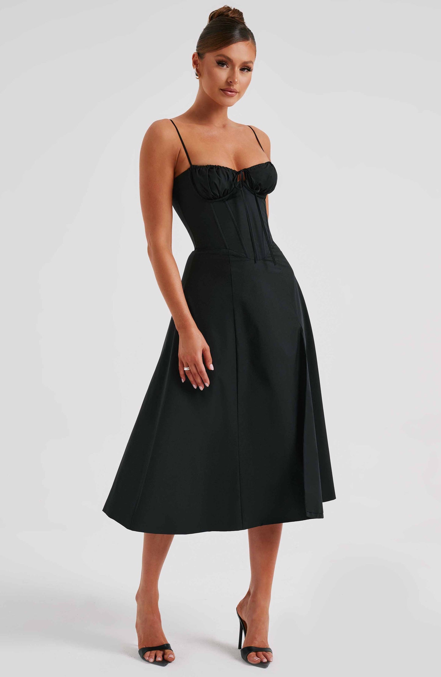 Deanna Midi Dress - Black - Dress - DINIBLO 