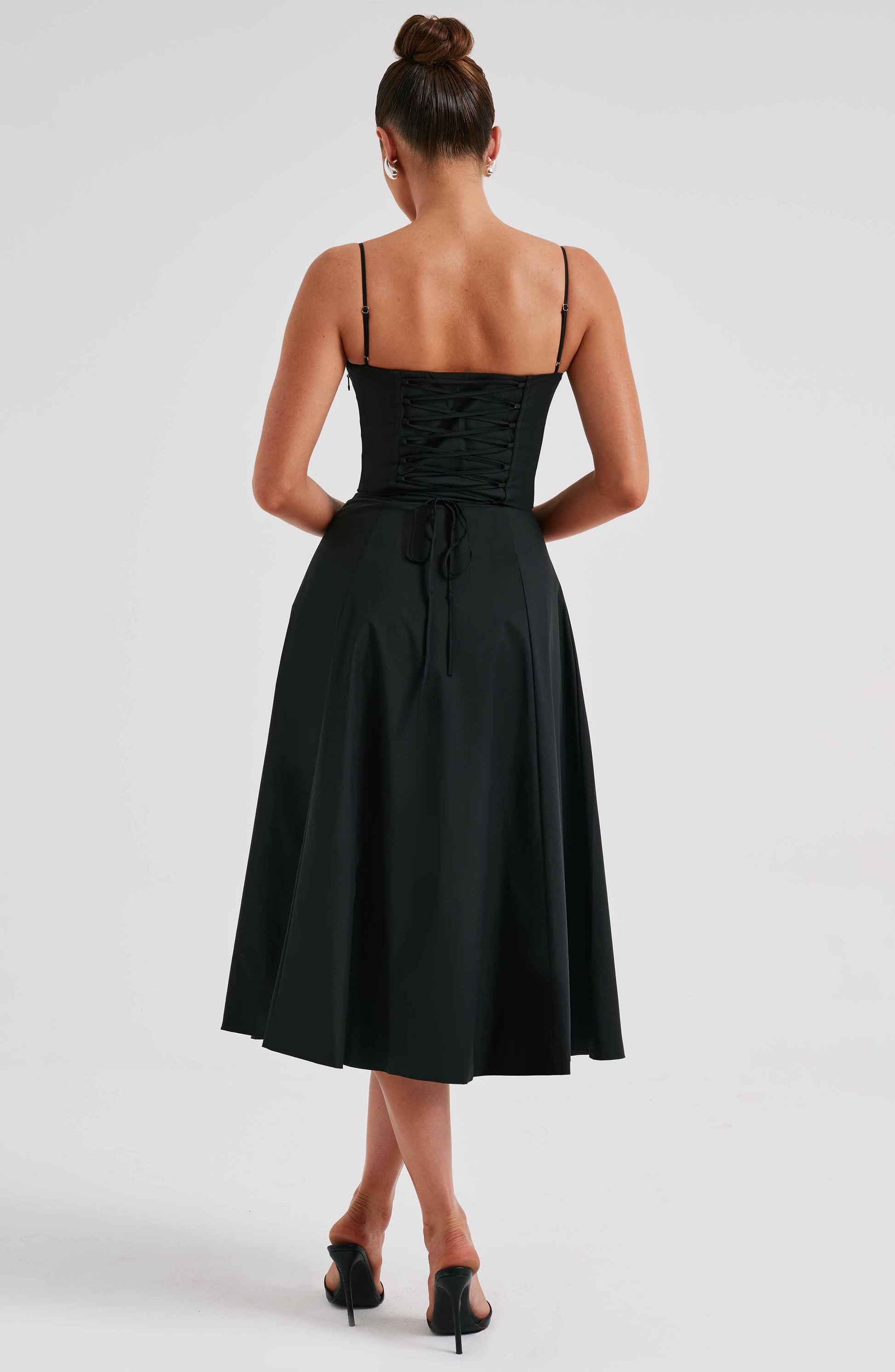 Deanna Midi Dress - Black - Dress - DINIBLO 