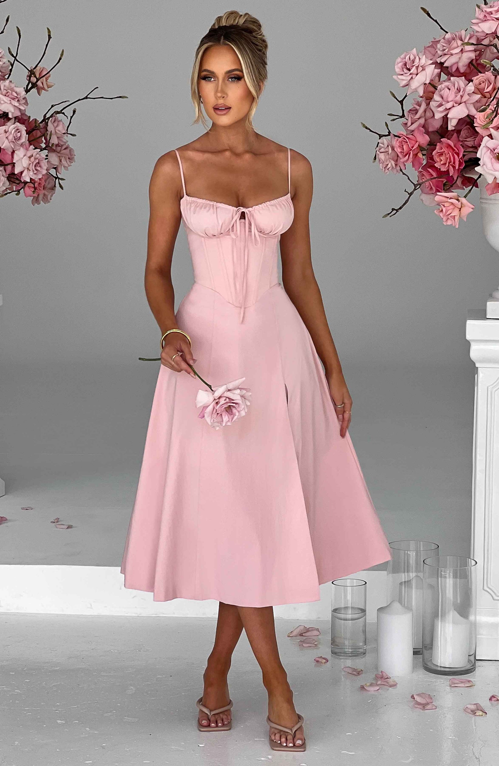 Deanna Midi Dress - Blush - Dress - DINIBLO 