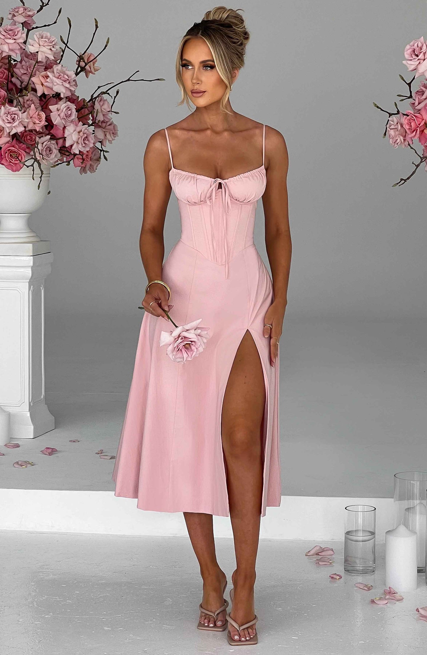 Deanna Midi Dress - Blush - Dress - DINIBLO 