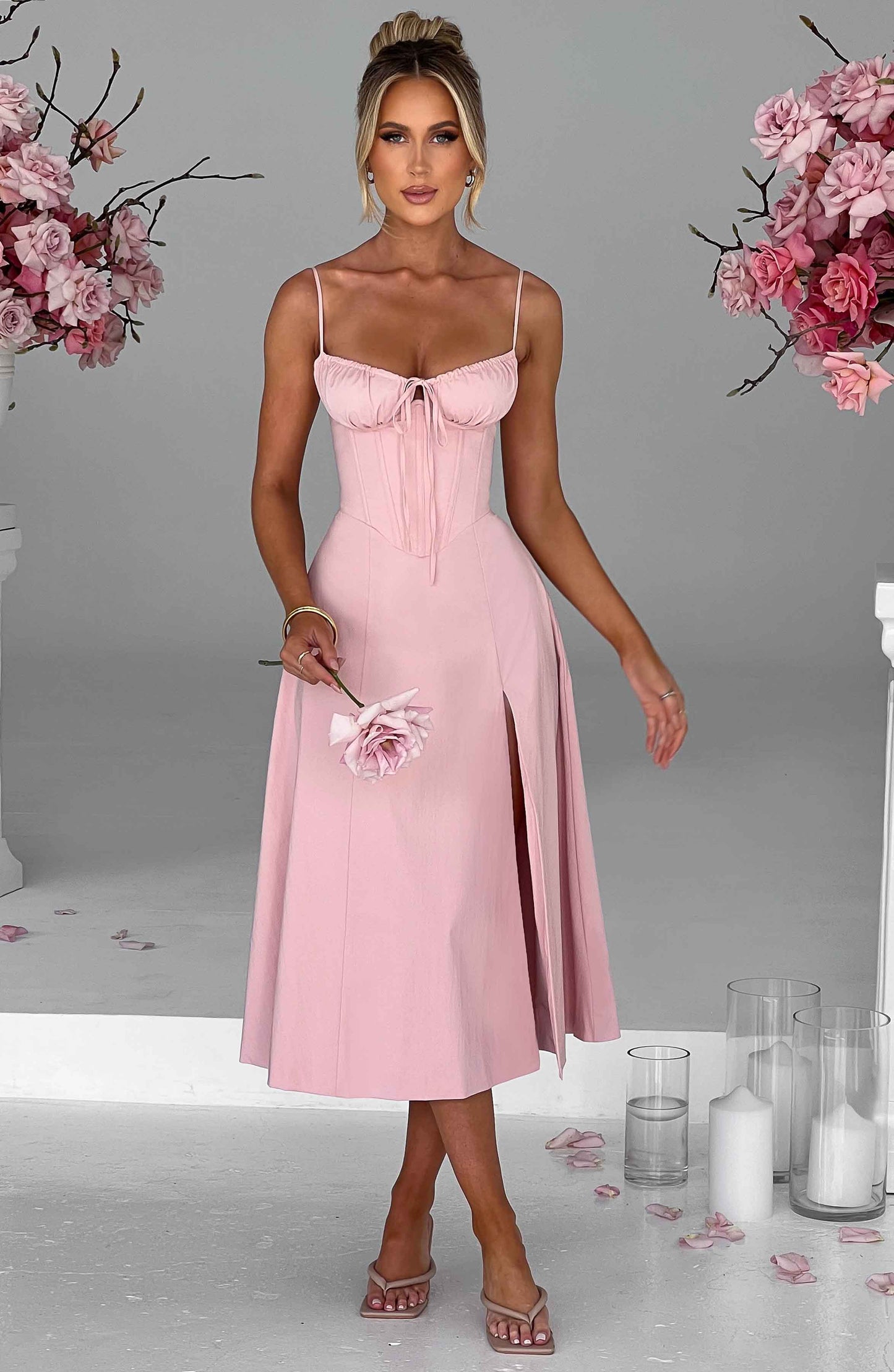 Deanna Midi Dress - Blush - Dress - DINIBLO 