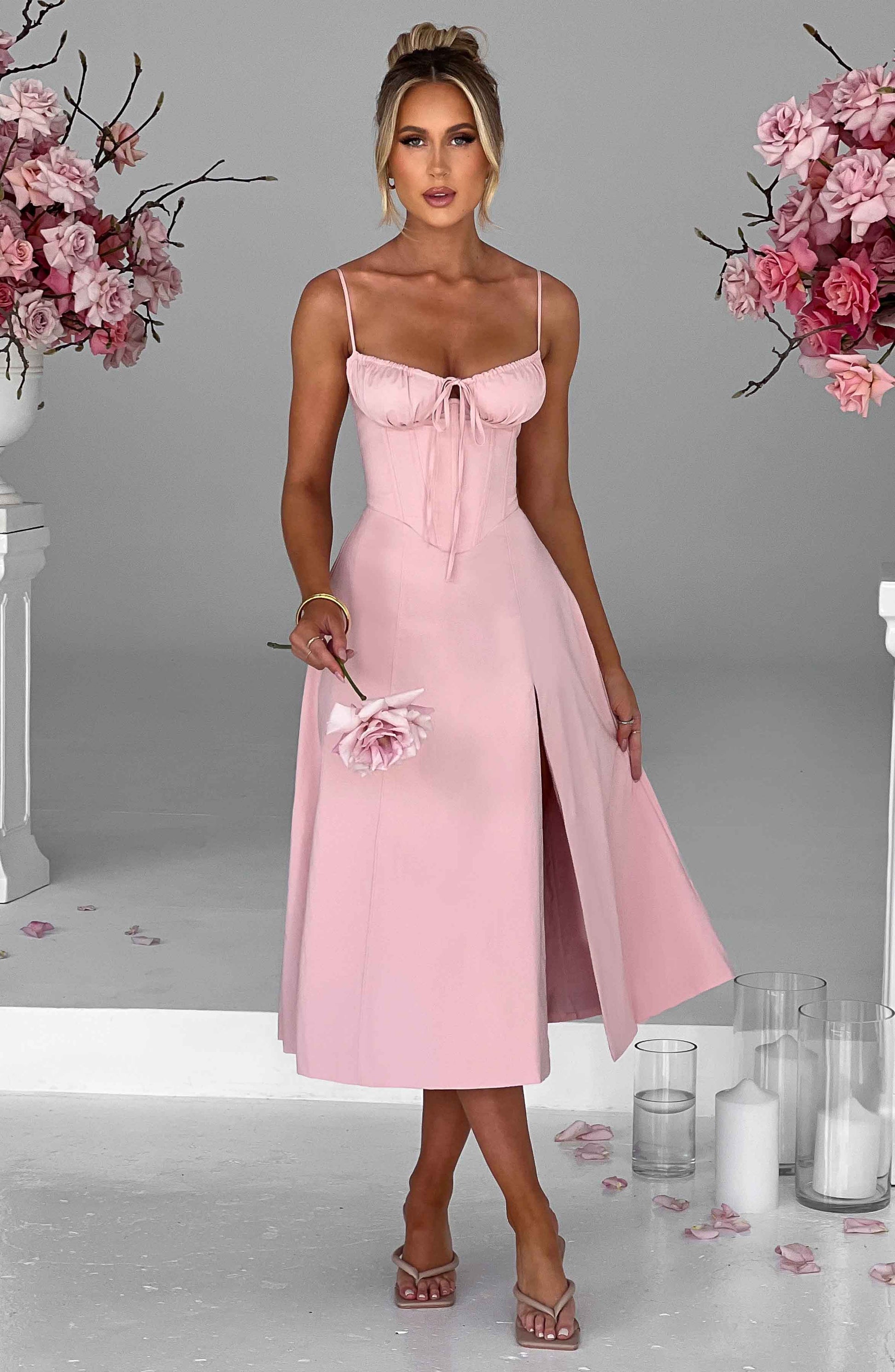 Deanna Midi Dress - Blush - Dress - DINIBLO 