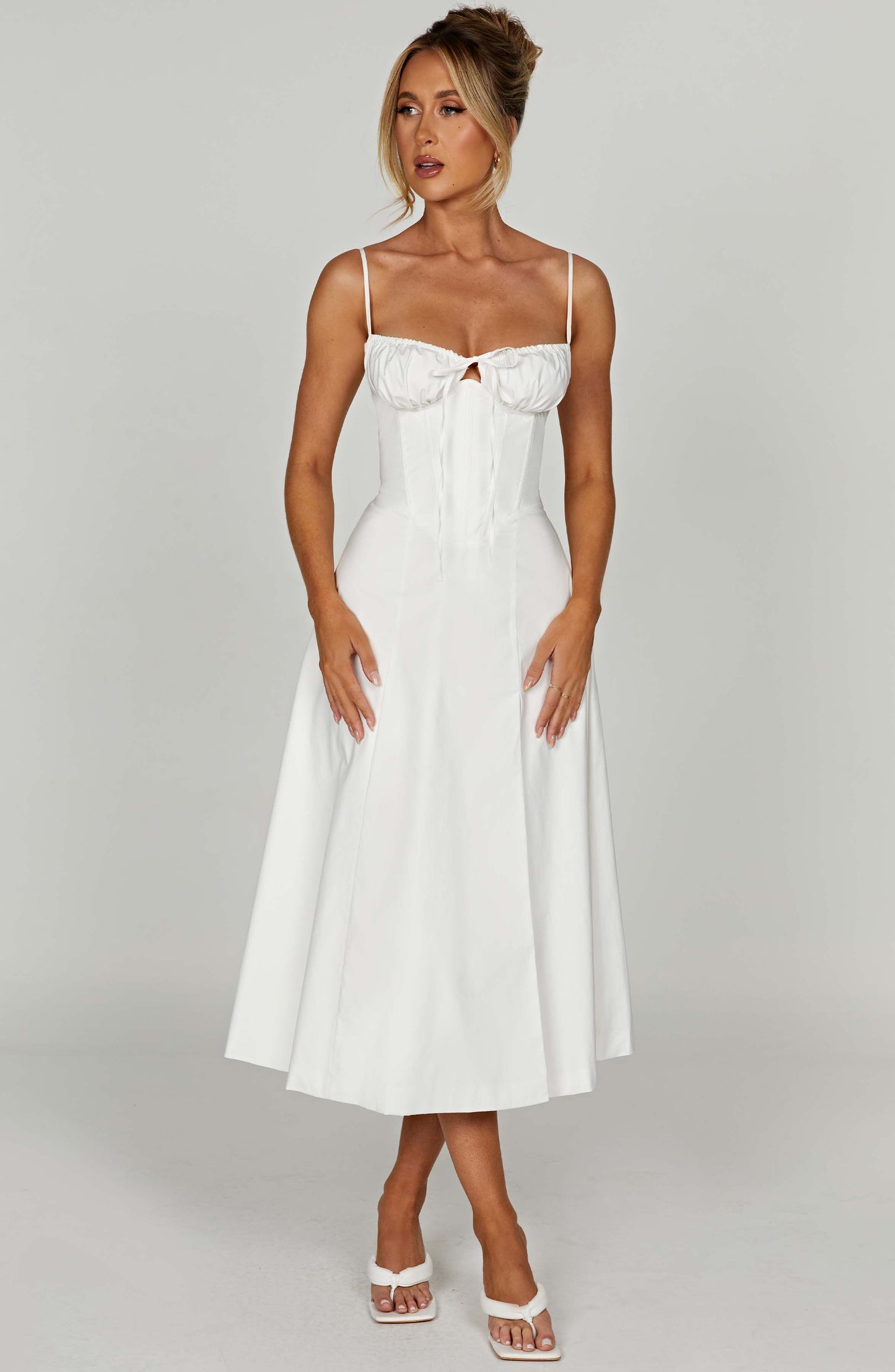 Deanna Midi Dress - Ivory - Dress - DINIBLO 