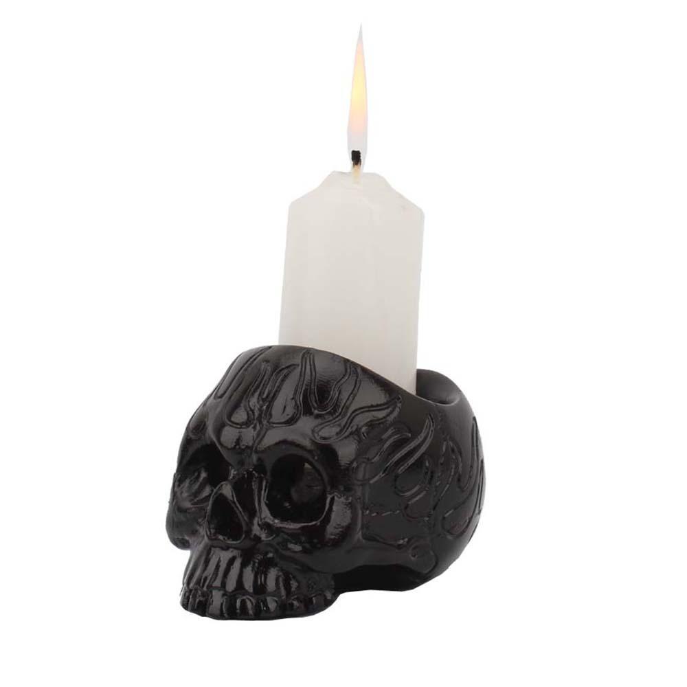 Skeleton Skull Candle Holder Tealight Cup Resin Candlestick Crafts Set of 2 - Home Decor > Candle holders & Lanterns > Candles & Candle holders - DINIBLO 