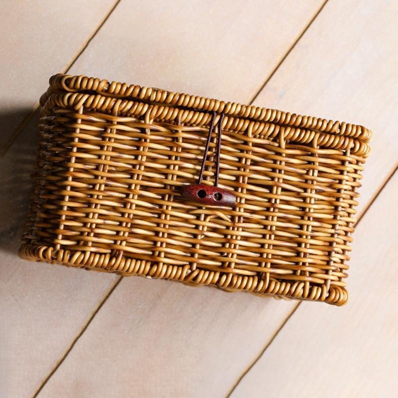 Farmhouse Natural Tissue Box - Organization > Storage Containers > Storage Baskets & Bins & Boxes - DINIBLO 