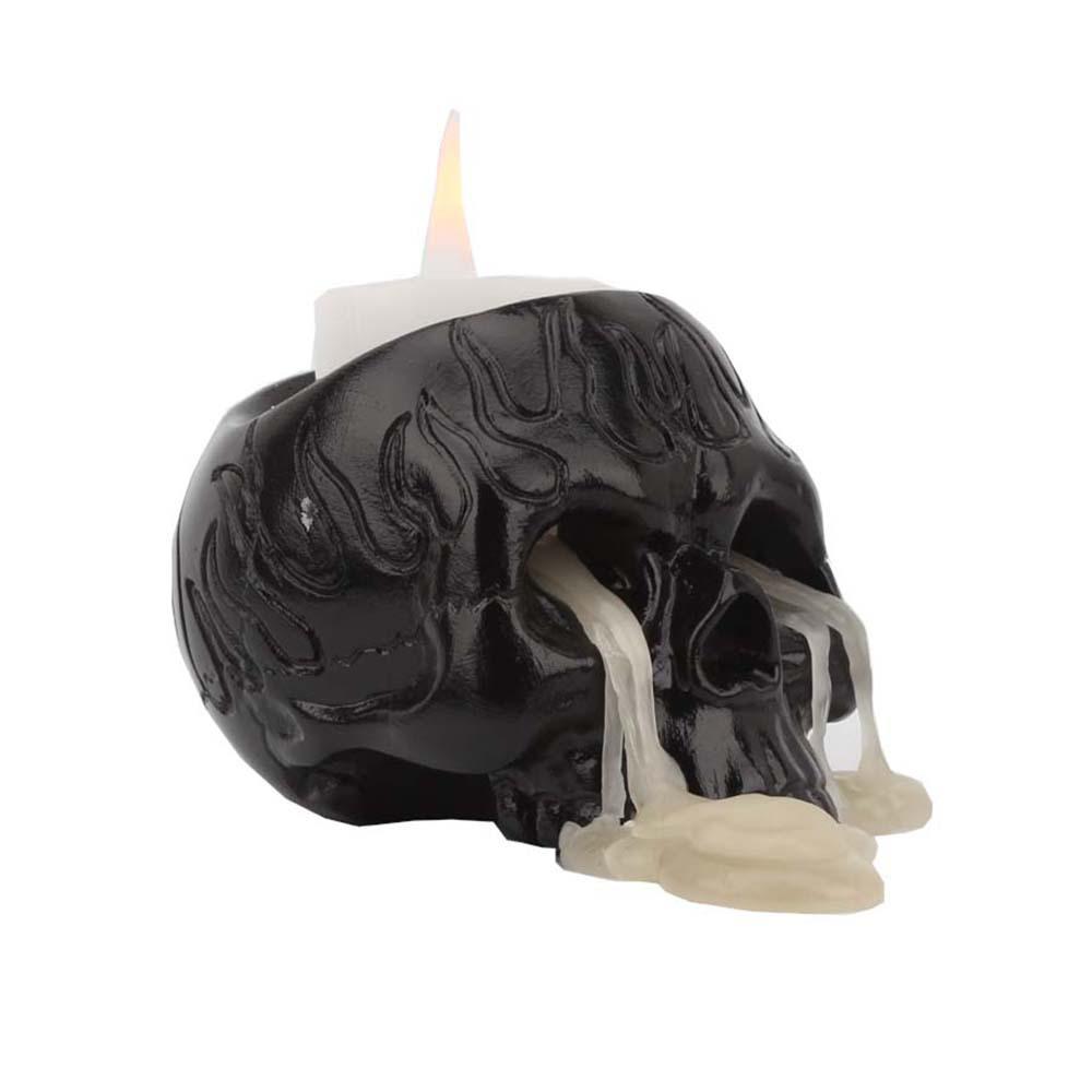 Skeleton Skull Candle Holder Tealight Cup Resin Candlestick Crafts Set of 2 - Home Decor > Candle holders & Lanterns > Candles & Candle holders - DINIBLO 