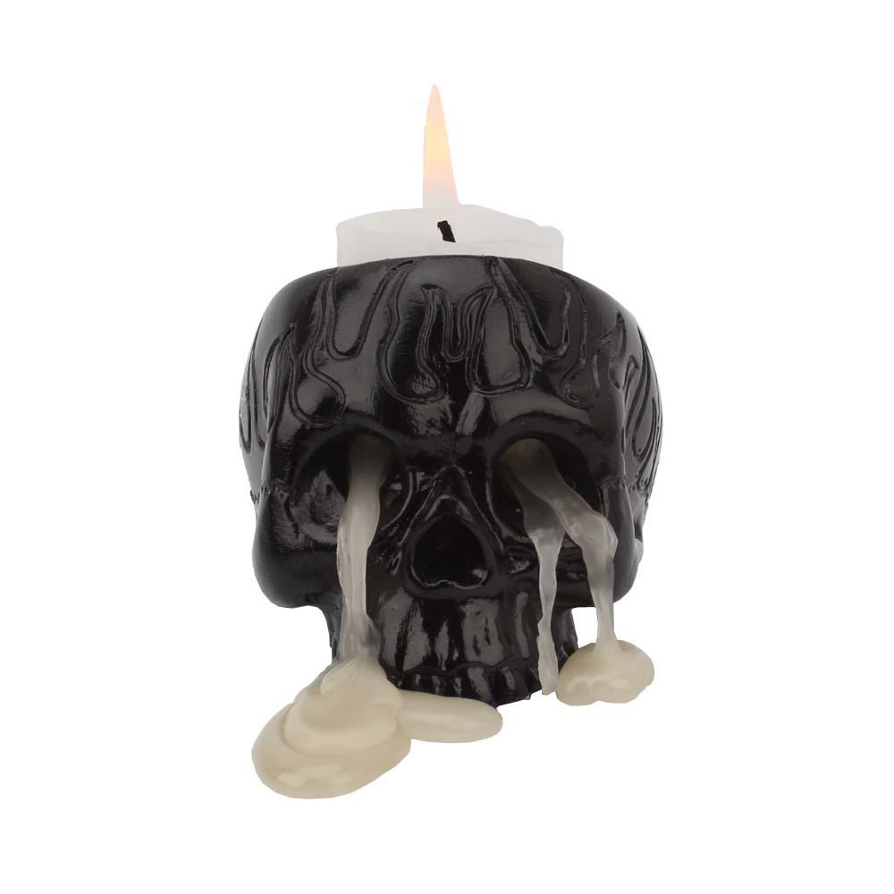 Skeleton Skull Candle Holder Tealight Cup Resin Candlestick Crafts Set of 2 - Home Decor > Candle holders & Lanterns > Candles & Candle holders - DINIBLO 