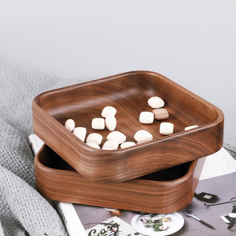 Rustic Black Walnut Serving Trays Bowls Plates - Organization > Storage Containers > Storage Baskets & Bins & Boxes - DINIBLO 