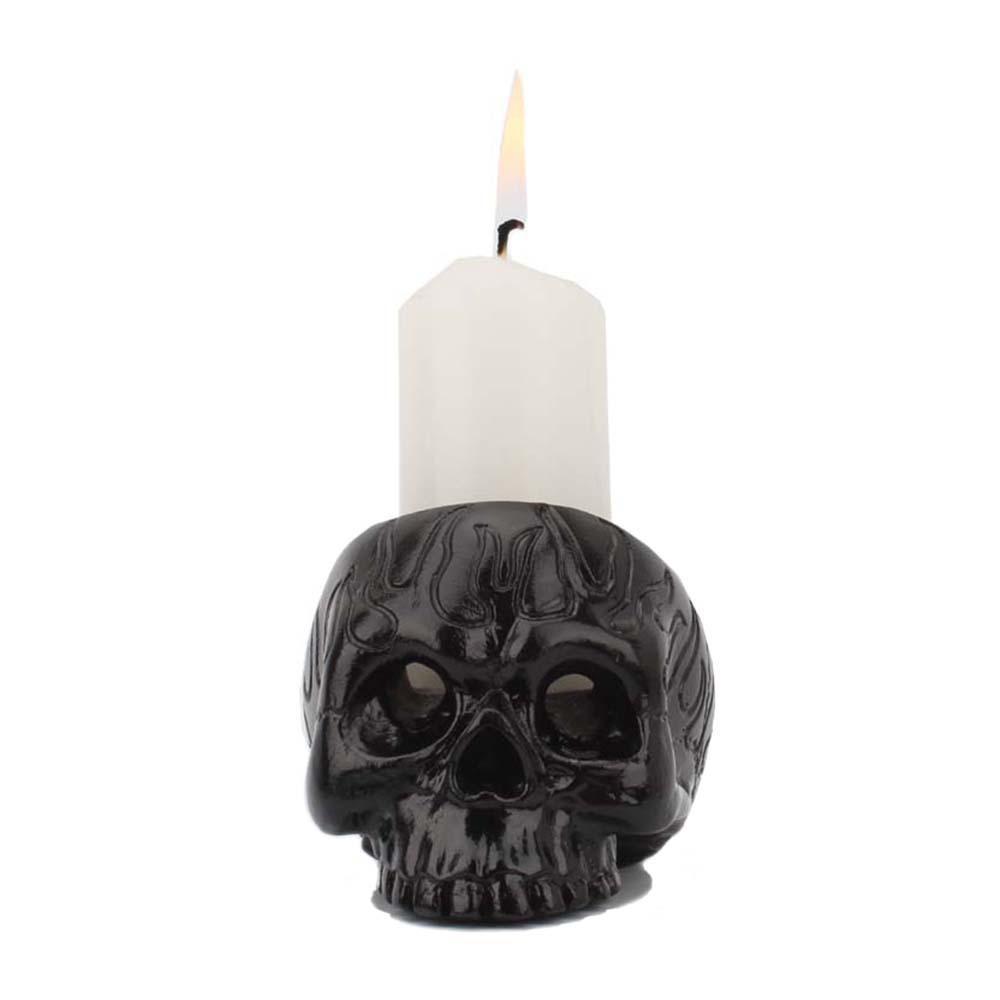 Skeleton Skull Candle Holder Tealight Cup Resin Candlestick Crafts Set of 2 - Home Decor > Candle holders & Lanterns > Candles & Candle holders - DINIBLO 