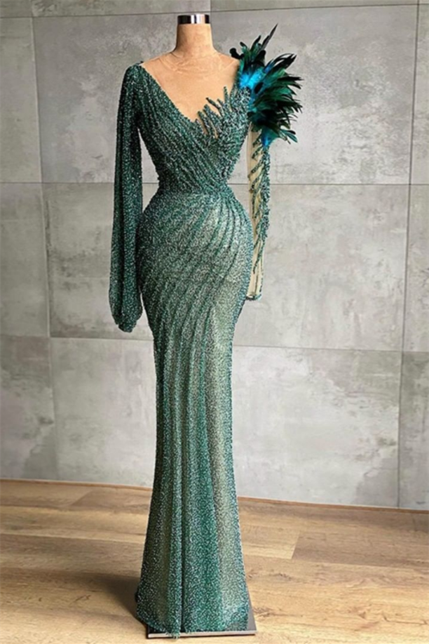 Designer evening dresses long with sleeves - Prom Dresses - DINIBLO 