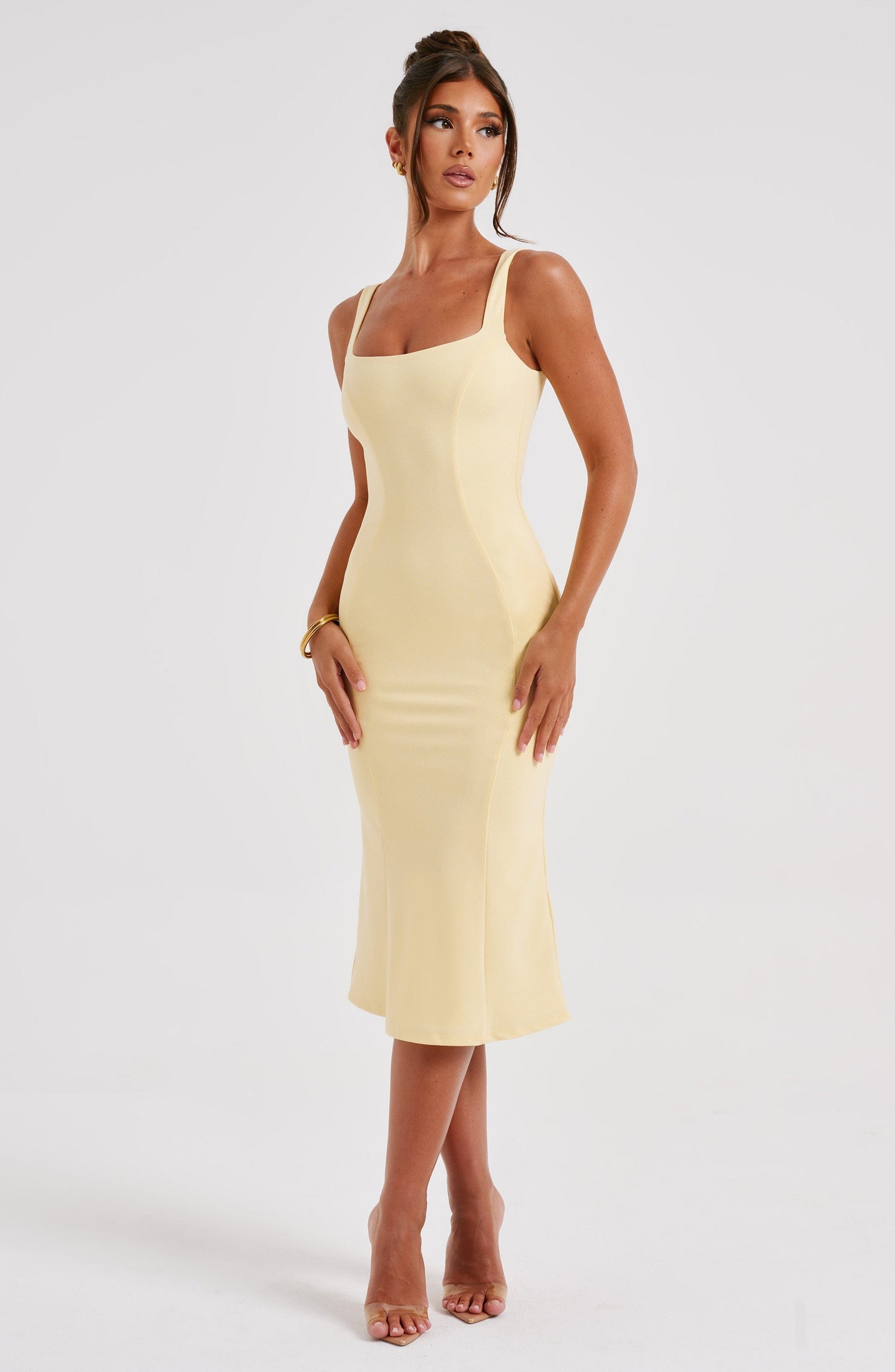 Elaine Midi Dress - Lemon - Dress - DINIBLO 