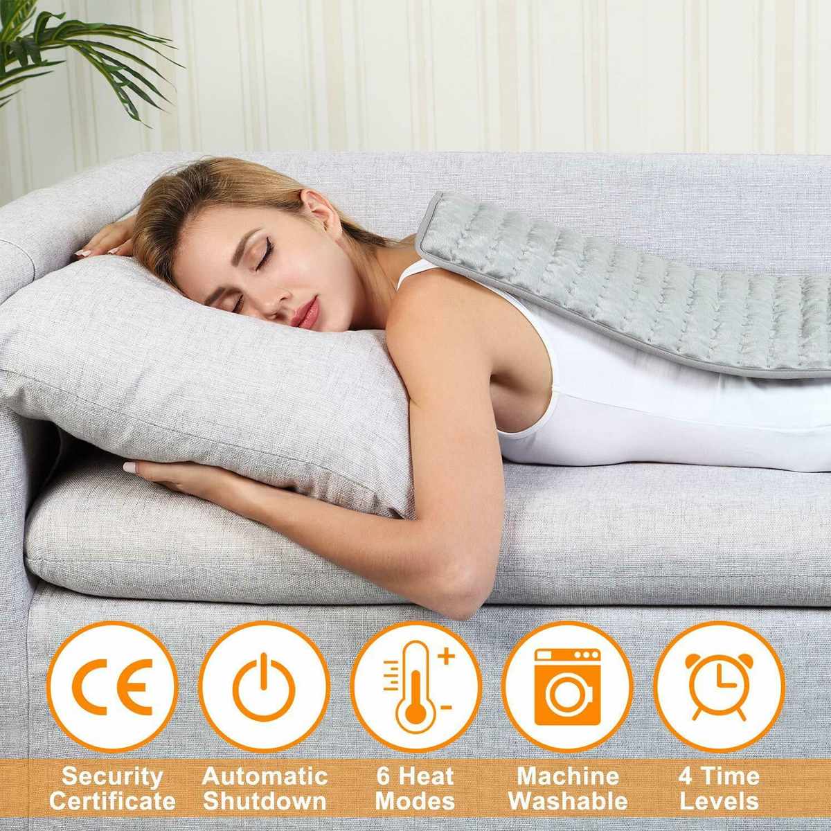 Electric Pain Relief Heating Pad with Optimized 6 Levels of Temperature and Timer - Personal Care - DINIBLO 