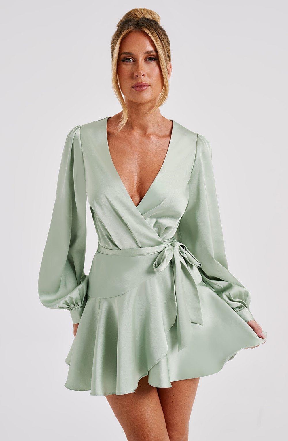 Ellis Mini Dress - Sage - Dress - DINIBLO 