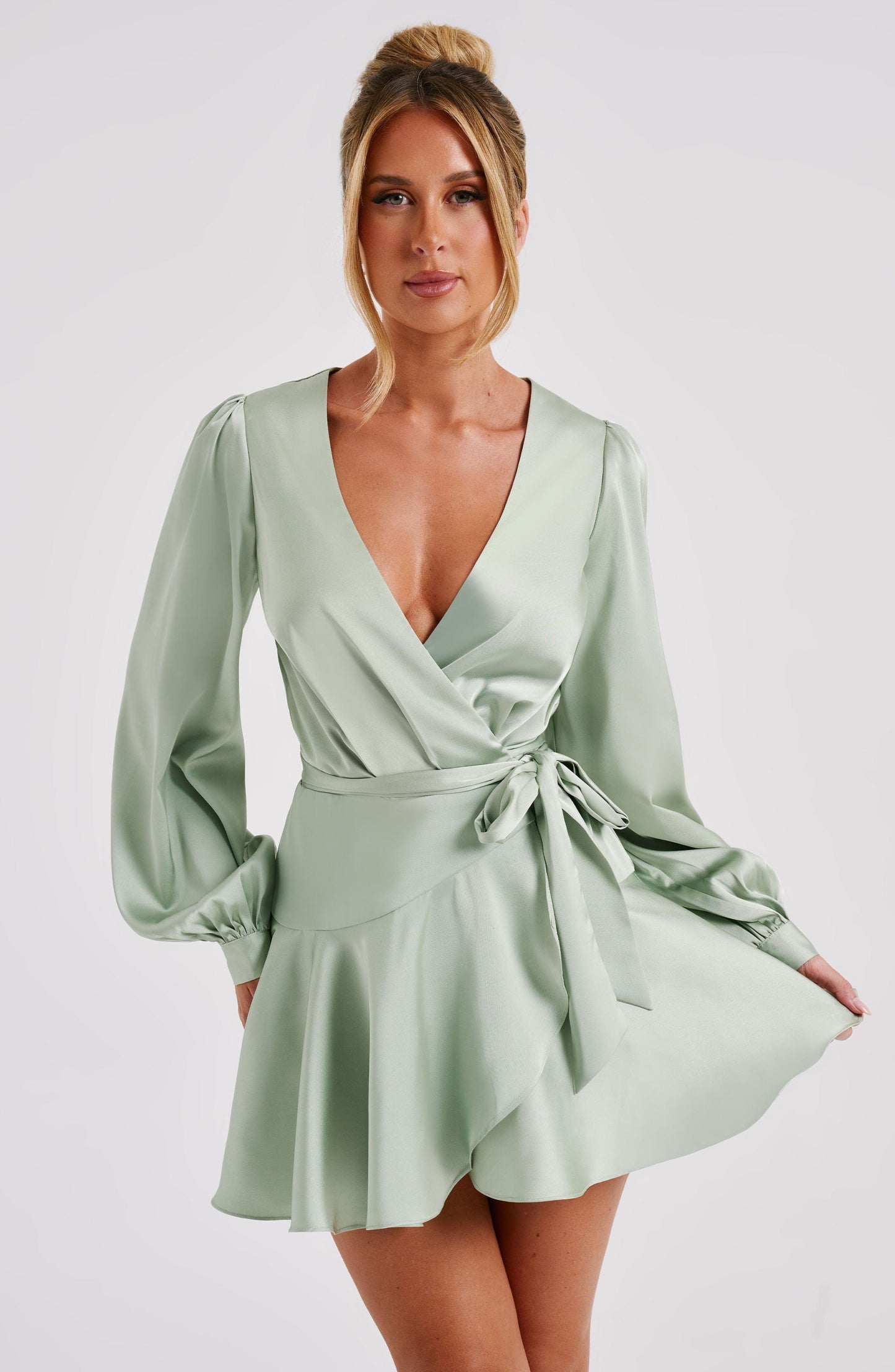 Ellis Mini Dress - Sage - Dress - DINIBLO 