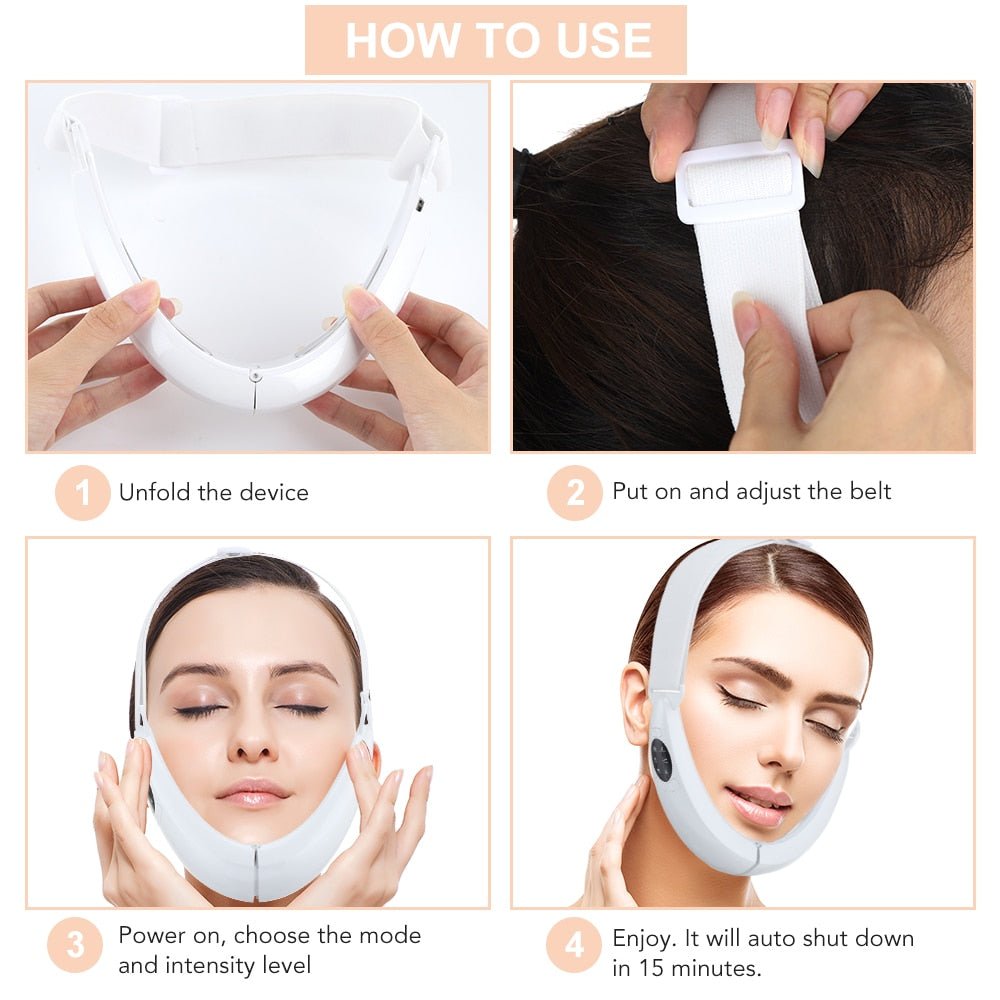 Facial Lifting EMS Massage Device with LED Photon Therapy Face Slimming Vibration Massage - Slimming Devices - DINIBLO 