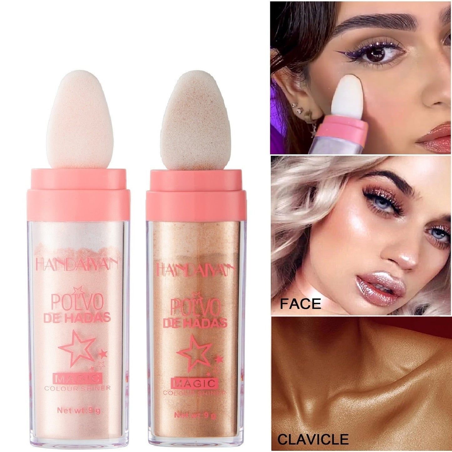 Fairy Dust Highlighter - 3 Color Polvo De Hadas Fairy Highlight Patting Powder - Beauty And Personal Care - DINIBLO 