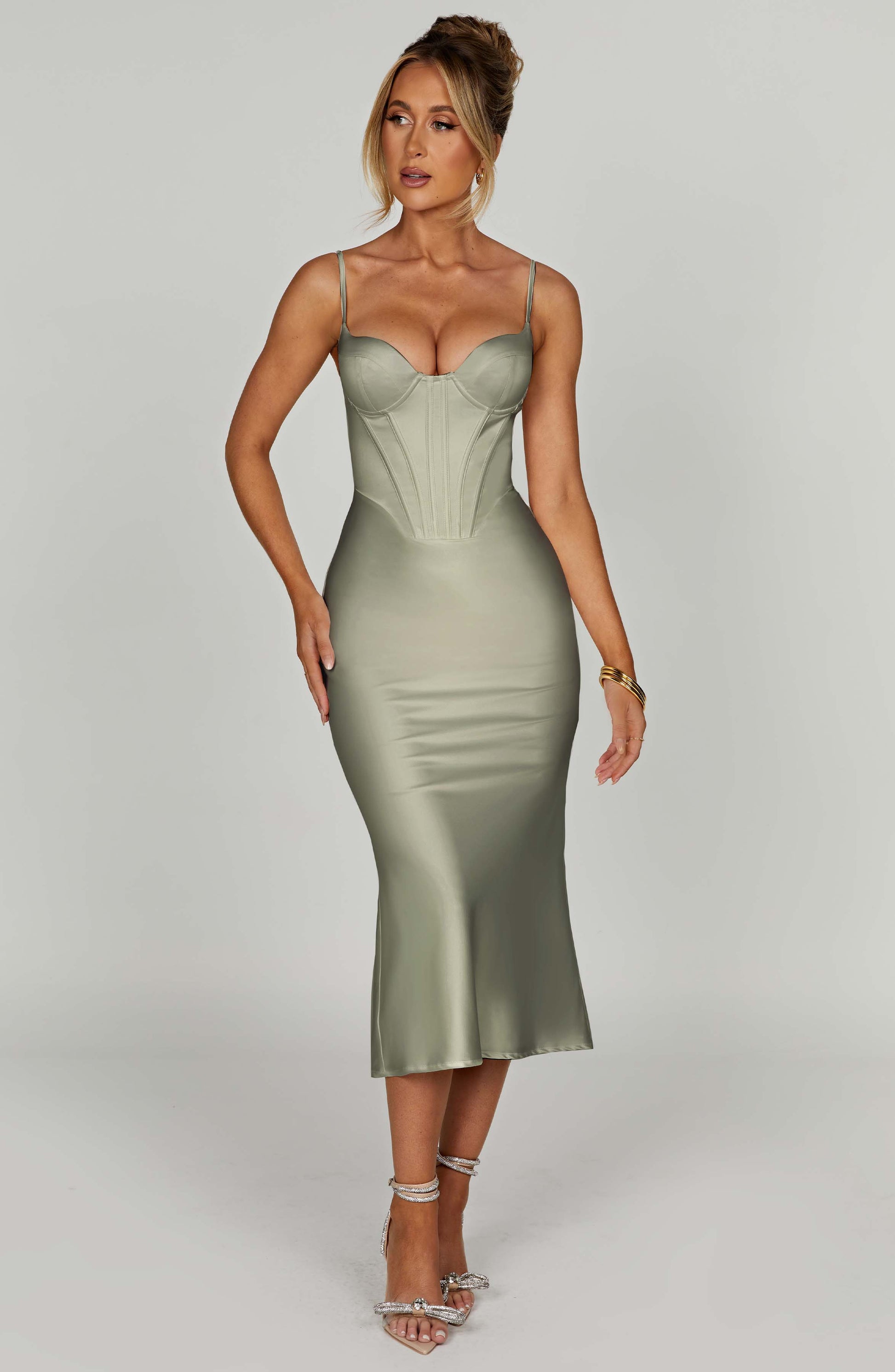 Farrah Midi Dress - Sage - Dress - DINIBLO 