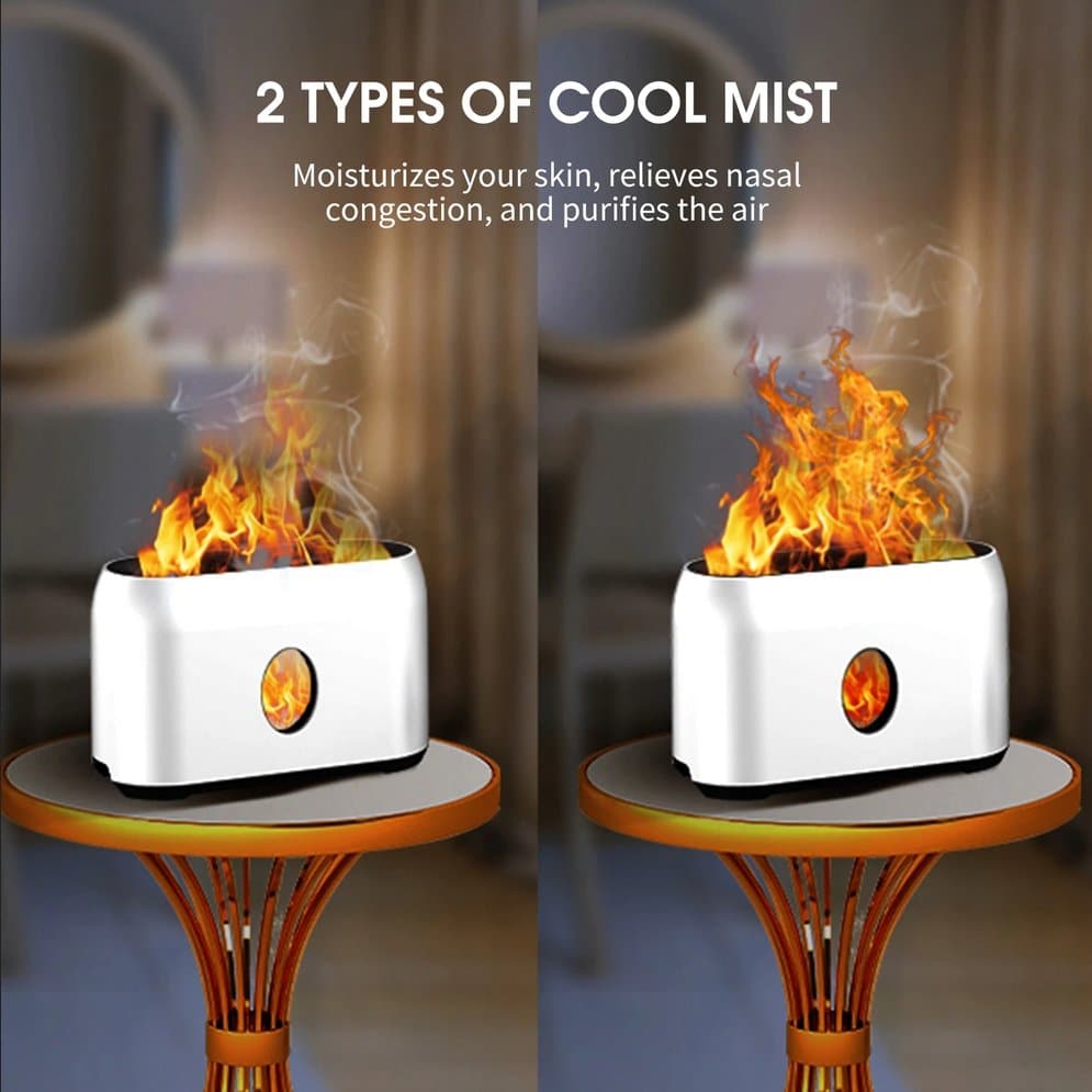 Flame Mist Humidifier with Remote Control (200ml) - Beauty And Personal Care - DINIBLO 