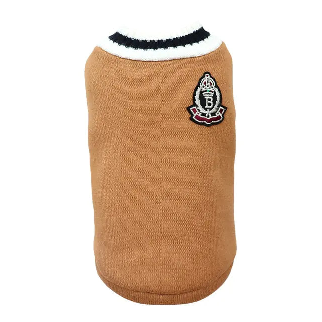 Irresistible College Style Warm Dog Clothes