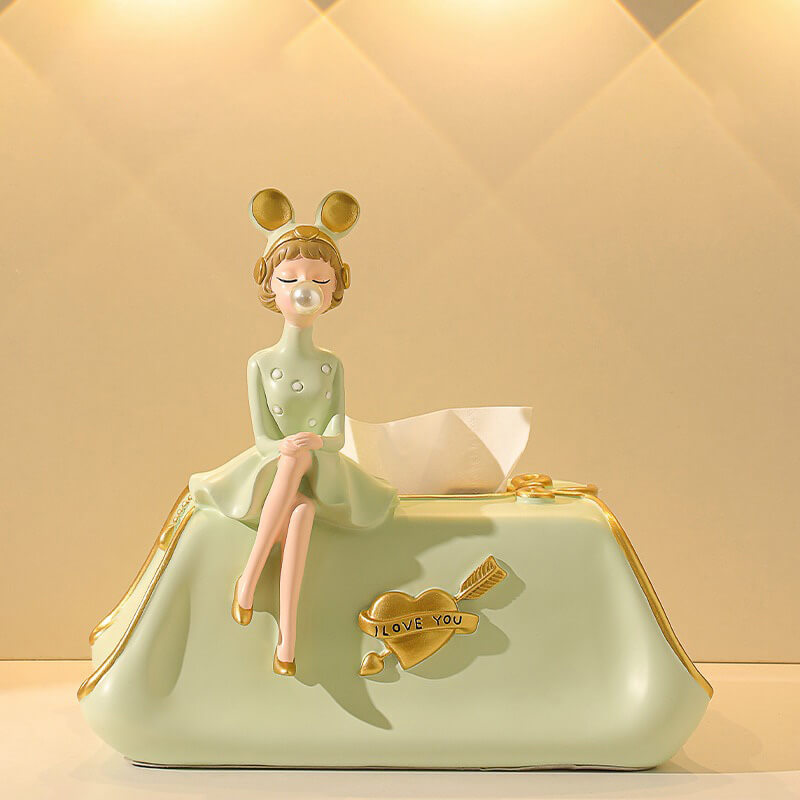 Elegant Bubble Girl Tissue Box - Storage - DINIBLO 