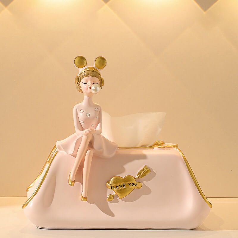 Elegant Bubble Girl Tissue Box - Storage - DINIBLO 