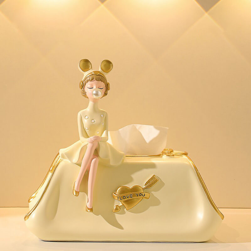 Elegant Bubble Girl Tissue Box - Storage - DINIBLO 