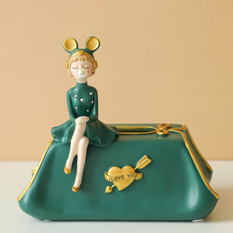 Elegant Bubble Girl Tissue Box - Storage - DINIBLO 