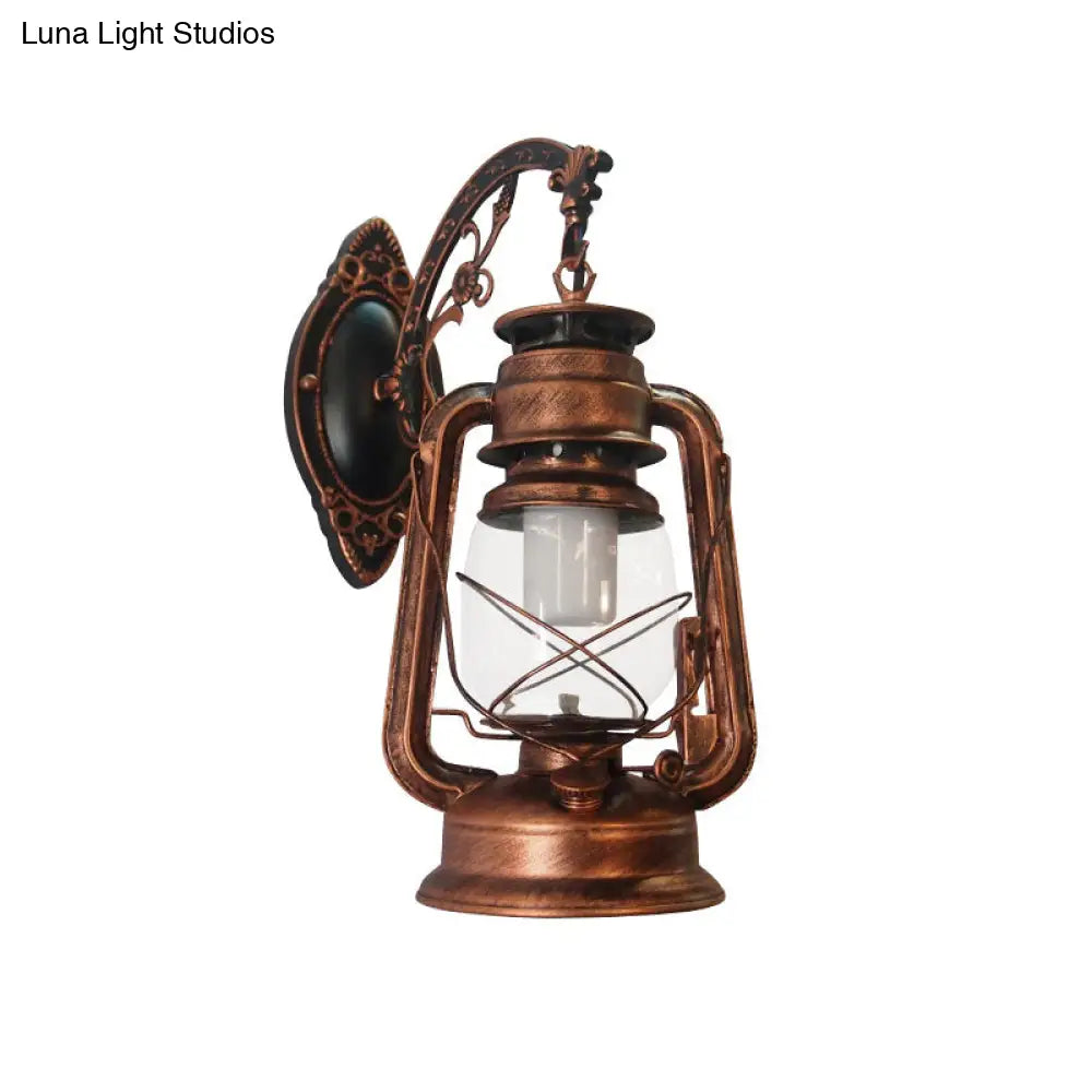 Industrial Style Clear Glass Kerosene Wall Mount Lamp - Modern Metal Wall Lighting -  - DINIBLO 