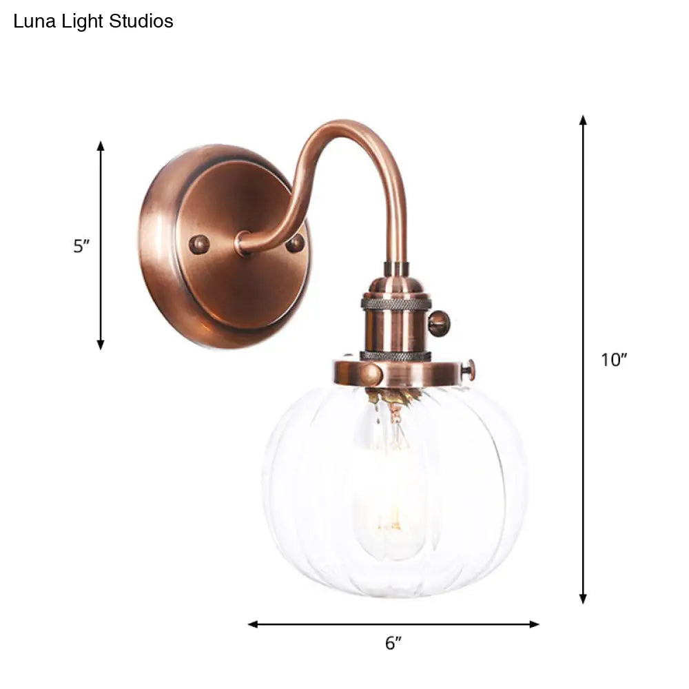 Iron Copper Finish Wall Light with Adjustable Arm and Conic/Diamond/Ball Shade - Single Factory Mount Reading Lamp -  - DINIBLO 