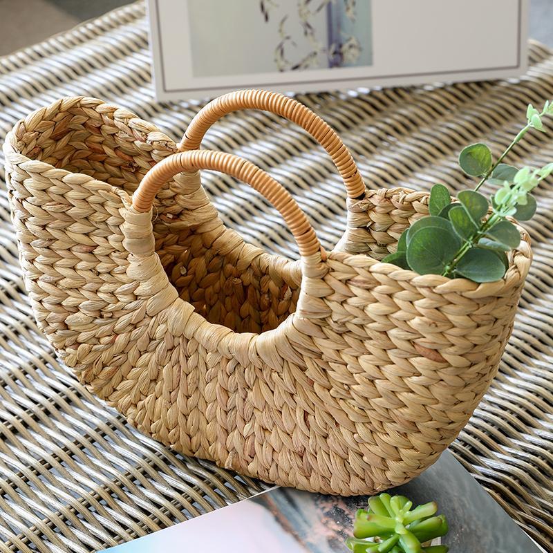 Farmhouse Burlywood Storage Bag Storage Basket - Organization > Storage Containers > Storage Baskets & Bins & Boxes - DINIBLO 