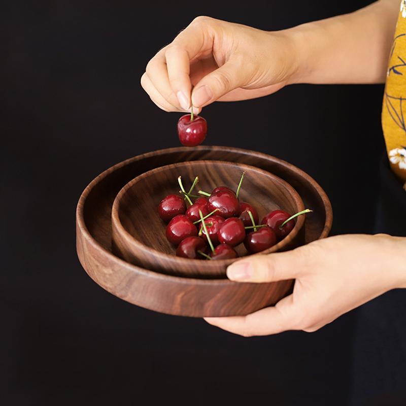 Rustic Black Walnut Serving Trays Bowls Plates - Organization > Storage Containers > Storage Baskets & Bins & Boxes - DINIBLO 