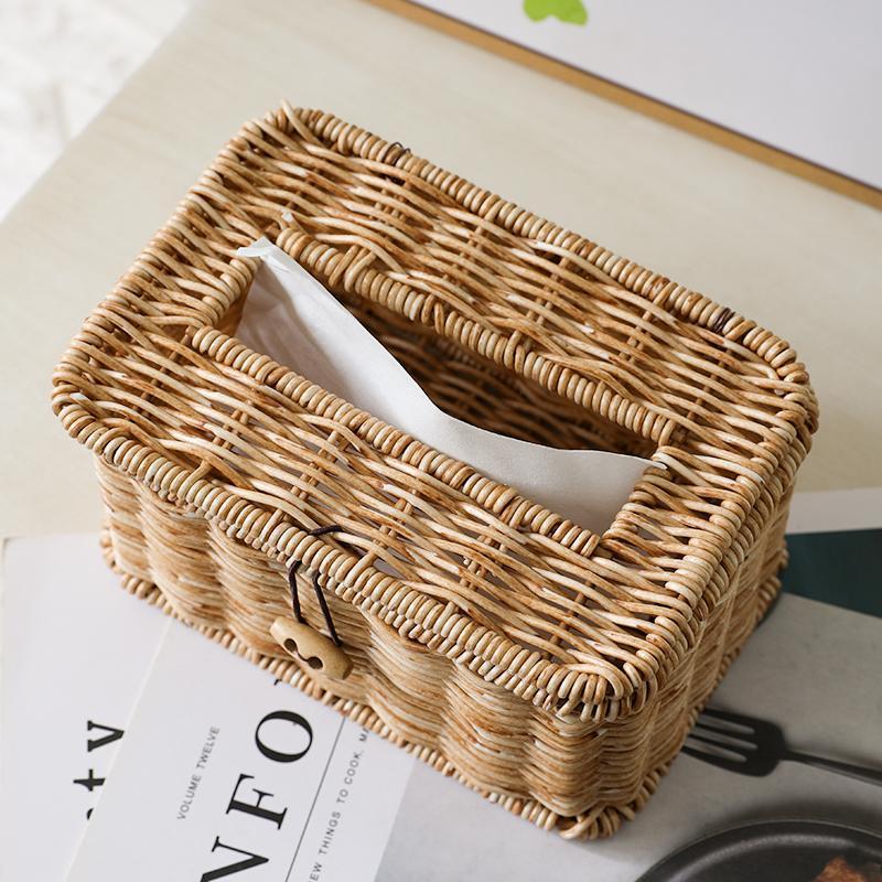 Farmhouse Natural Tissue Box - Organization > Storage Containers > Storage Baskets & Bins & Boxes - DINIBLO 