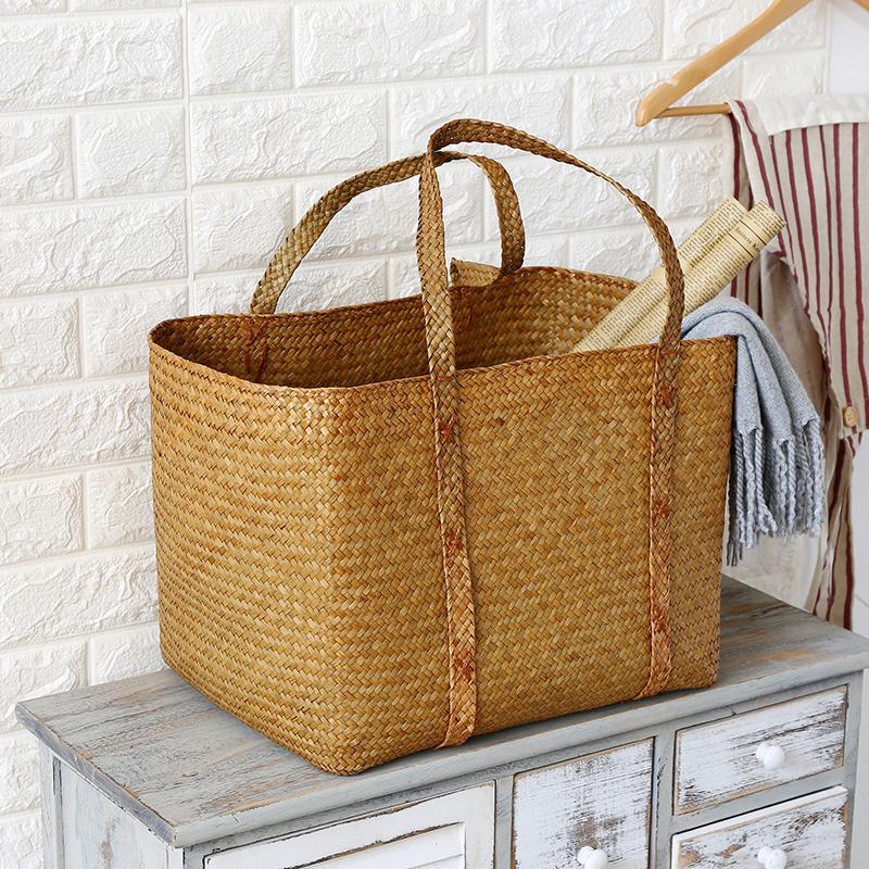 Storage Basket With Handles for Storage and Shopping - Organization > Storage Containers > Storage Baskets & Bins & Boxes - DINIBLO 