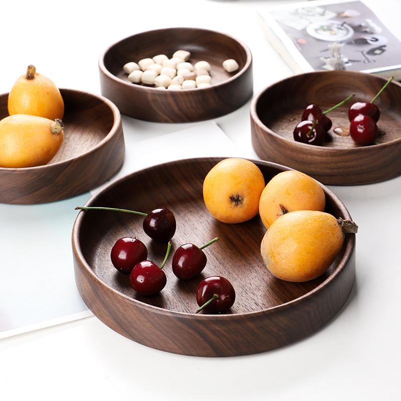 Rustic Black Walnut Serving Trays Bowls Plates - Organization > Storage Containers > Storage Baskets & Bins & Boxes - DINIBLO 