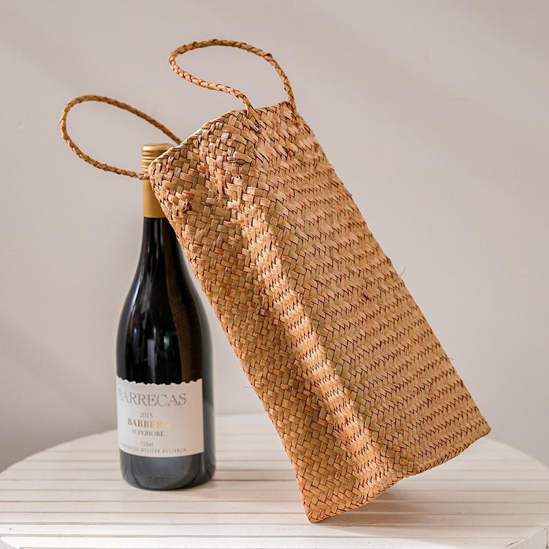 Rustic Storage Bag Wine Hamper - Organization > Storage Containers > Storage Baskets & Bins & Boxes - DINIBLO 