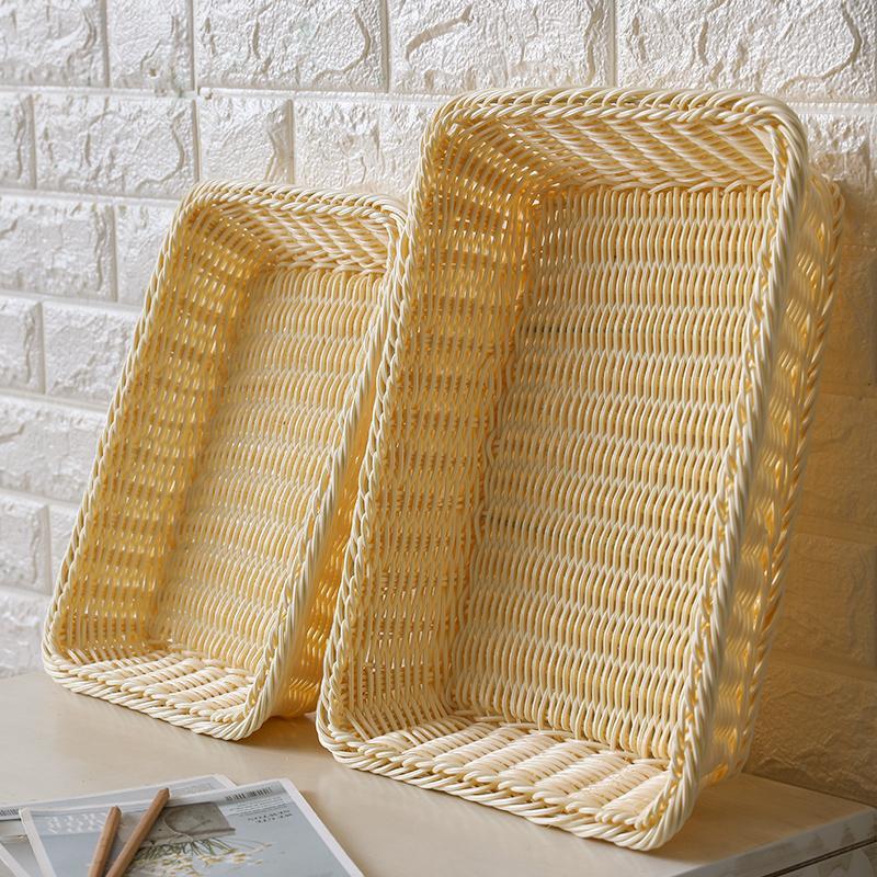 Large Rectangle Fruit Serving Tray Basket - Organization > Storage Containers > Storage Trays - DINIBLO 