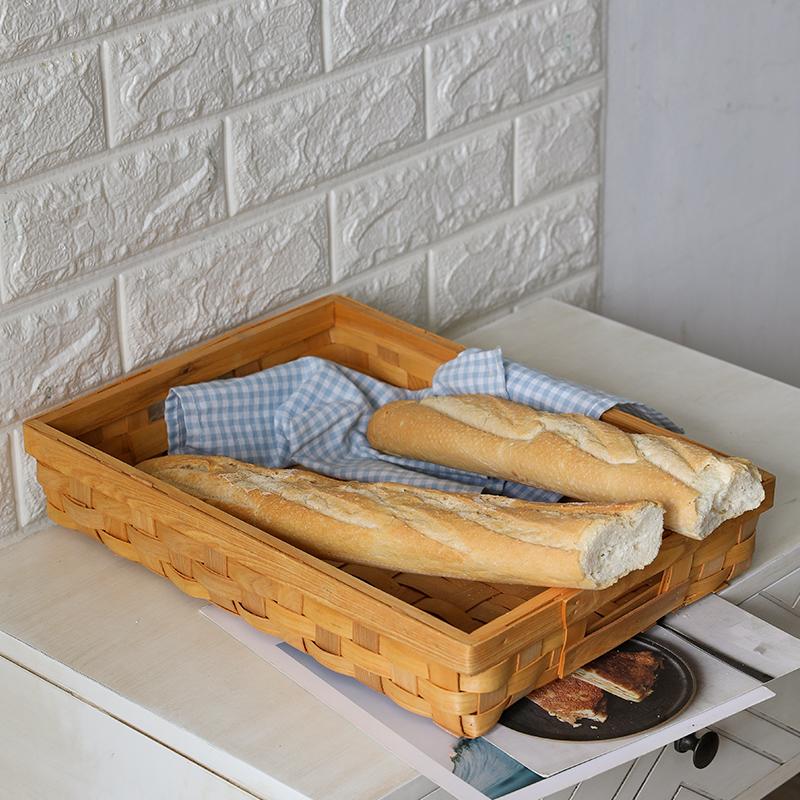 Rectangle Wood Woven Compact Boxy Storage Tray - Organization > Storage Containers > Storage Trays - DINIBLO 