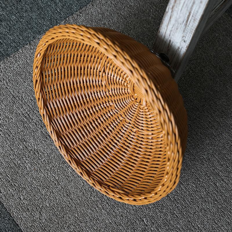 Farmhouse Natural Round Plastic Storage Basket - Organization > Storage Containers > Storage Baskets & Bins & Boxes - DINIBLO 