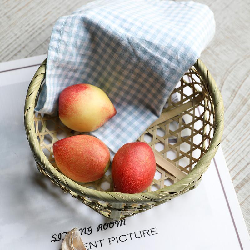 Rustic Sun-Seeking Round Bamboo Basket - Organization > Storage Containers > Storage Baskets & Bins & Boxes - DINIBLO 