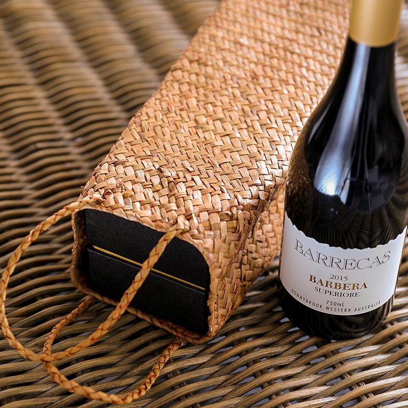 Rustic Storage Bag Wine Hamper - Organization > Storage Containers > Storage Baskets & Bins & Boxes - DINIBLO 