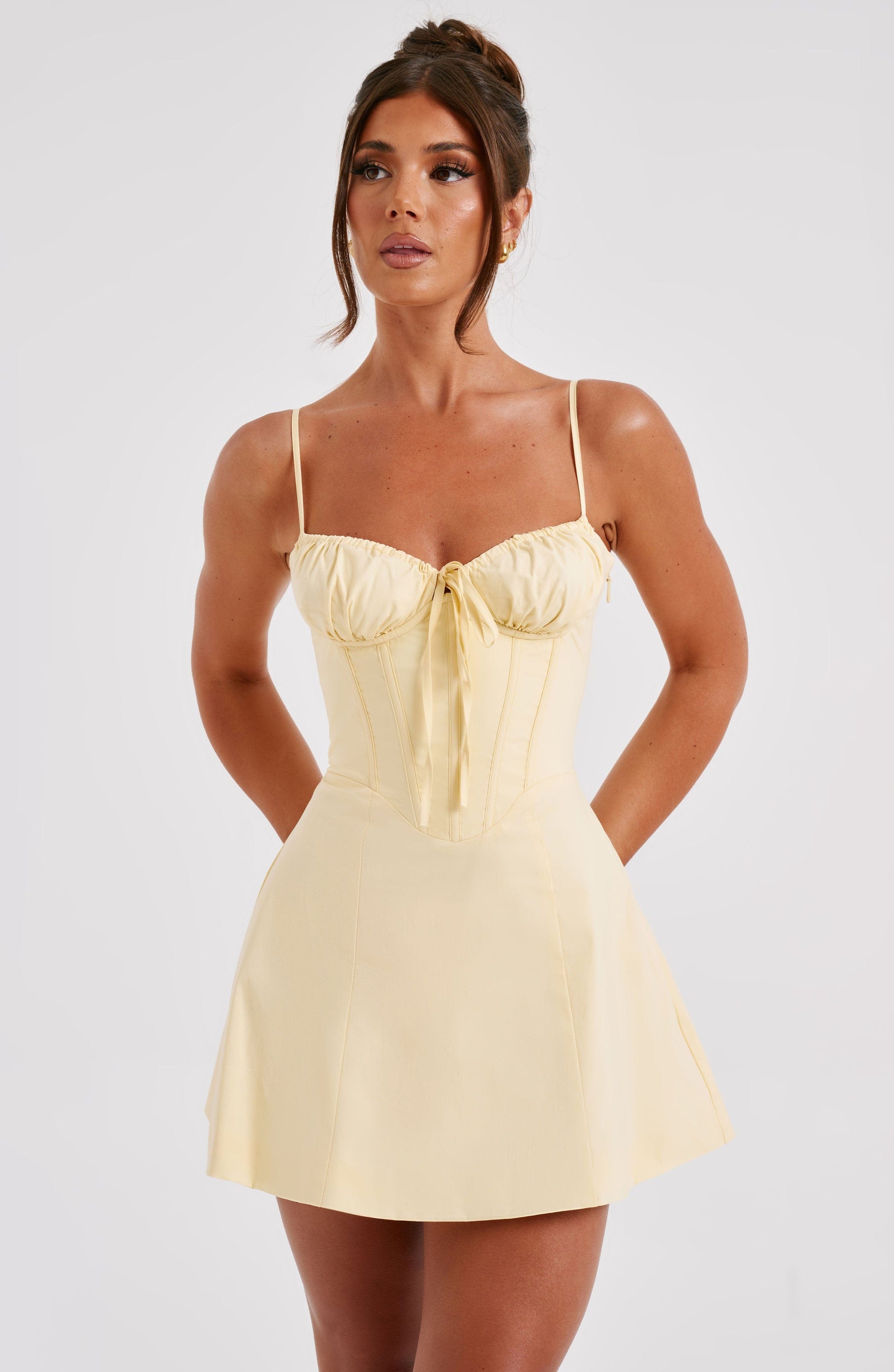 Lacey Mini Dress - Lemon - Dress - DINIBLO 