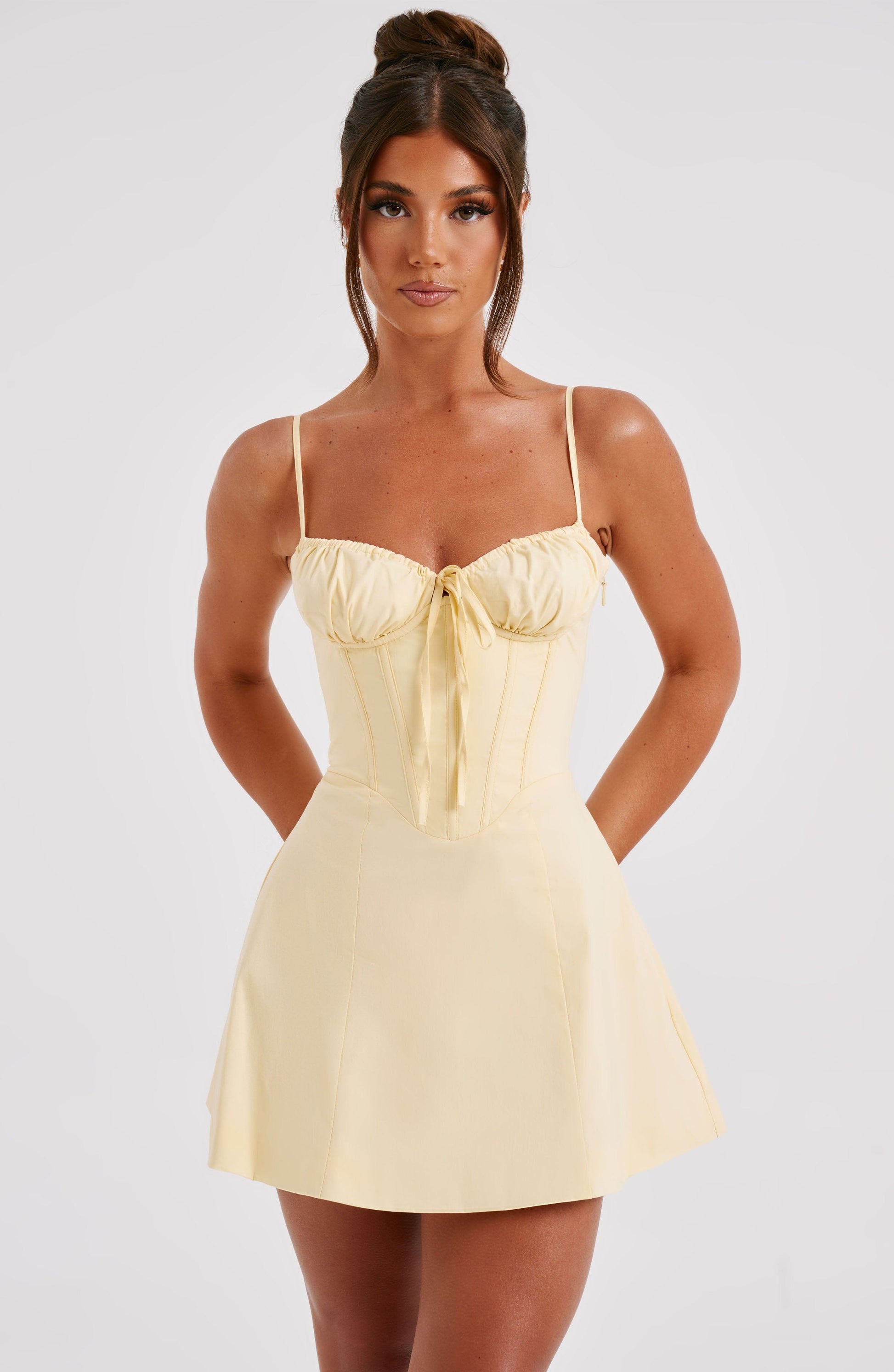 Lacey Mini Dress - Lemon - Dress - DINIBLO 