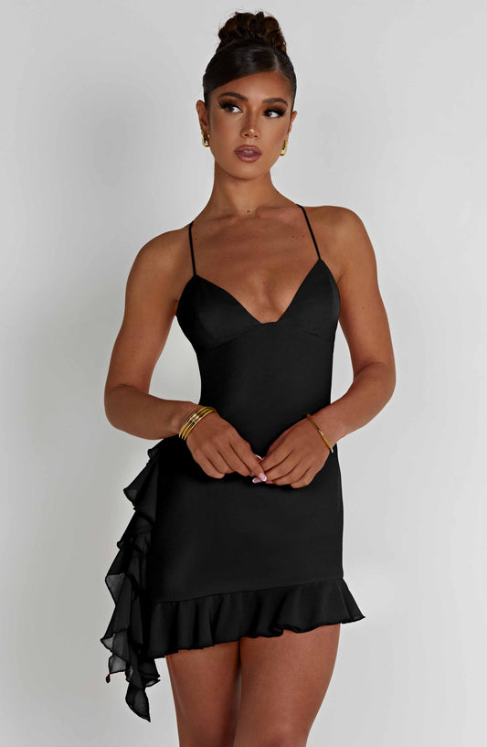 Larosa Mini Dress - Black - Dress - DINIBLO 