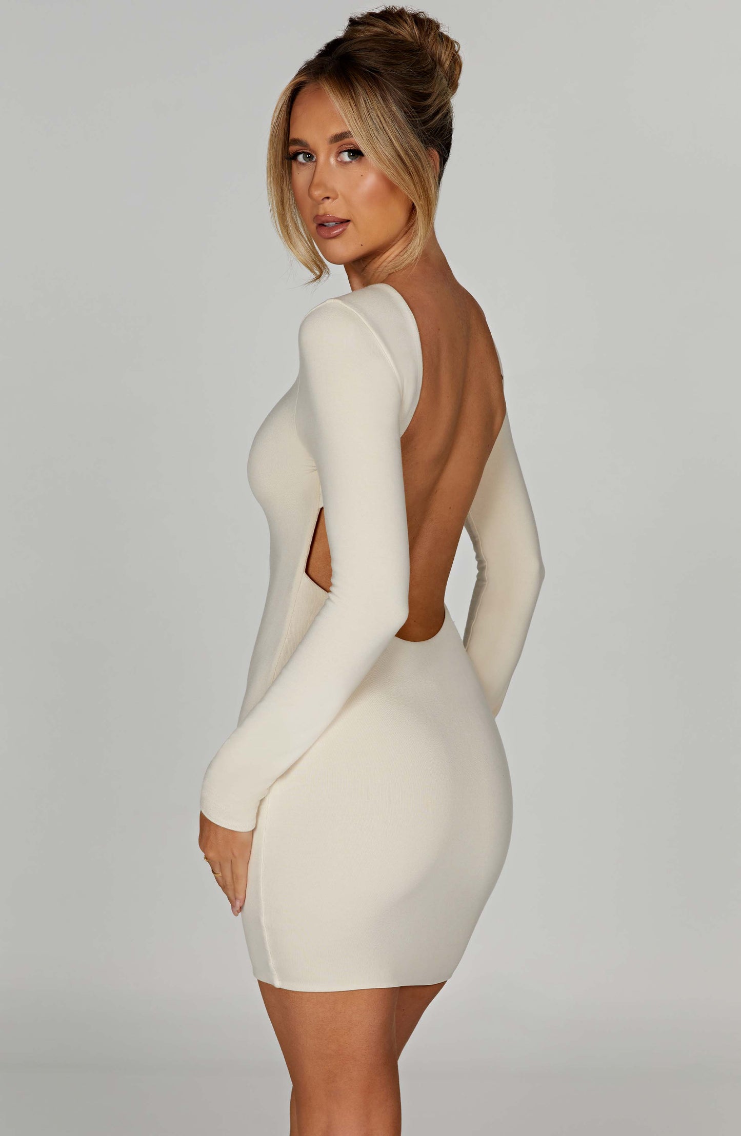 Liana Mini Dress - Cream - Dress - DINIBLO 