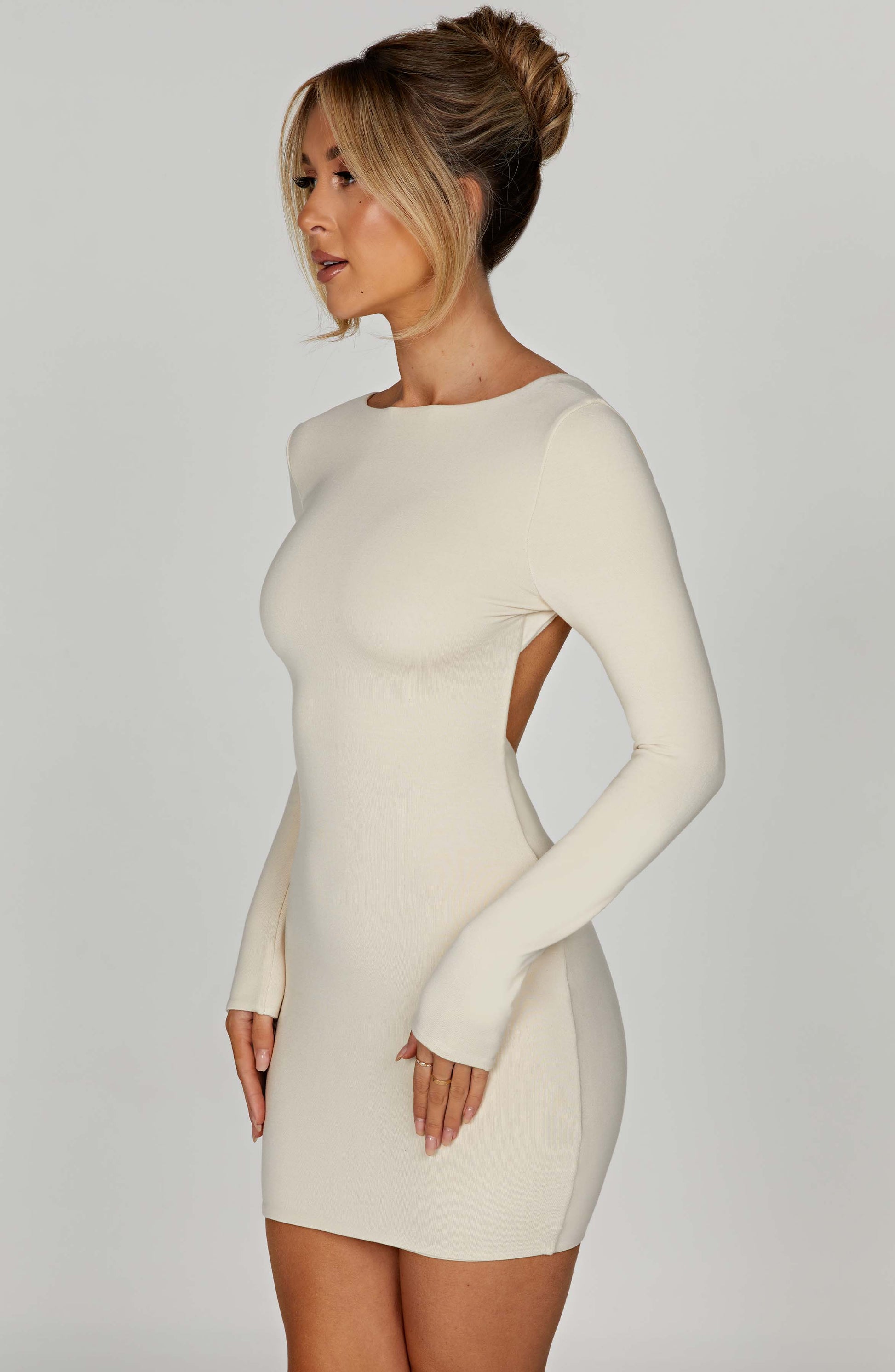 Liana Mini Dress - Cream - Dress - DINIBLO 