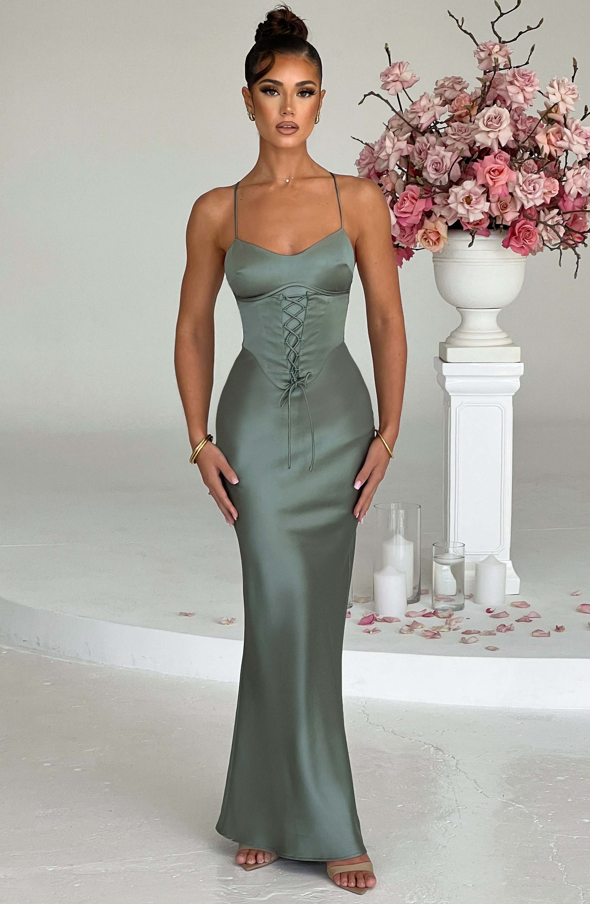 Lillia Maxi Dress - Sage - Dress - DINIBLO 